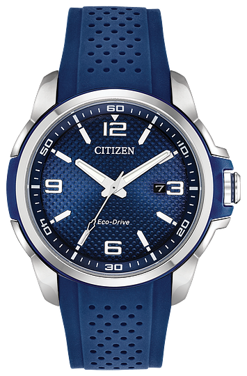 AW1158-05L-Citizen Silver and Blue Eco-Drive watch