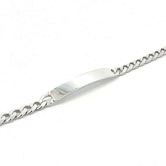 BRT739RH Silver Mens ID Bracelet 8.25"