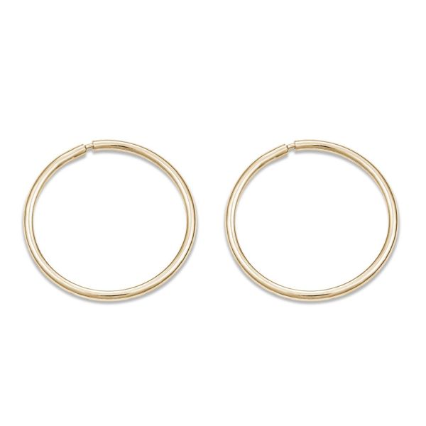 N5018 10k YG 15mm Sleeper Hoops