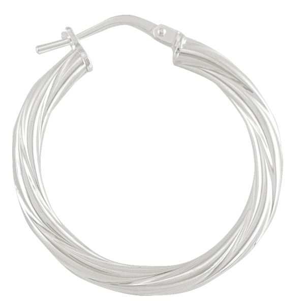 N7609 925 Twist Hoops