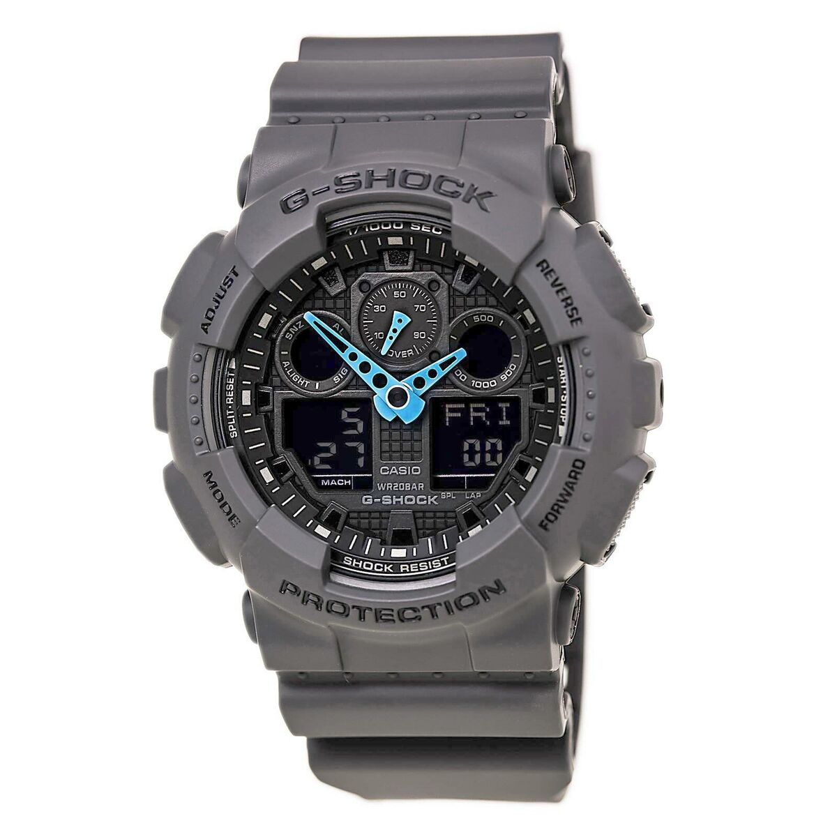 GA100C-8A Casio G Shock Black Blue Hands