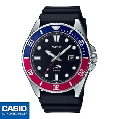 MDV-106B-1A2VCF Casio Blue and Red Watch