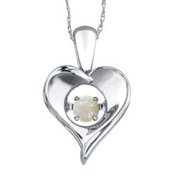 925 Opal Pulse Heart