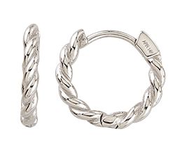 TECA289WG 10k WG Twist Round Hoop