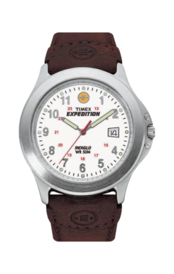 T443819J-Timex Expedition Metal Field 40mm Leather Strap Watch