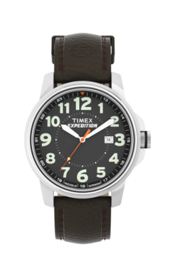 T449219J-Timex Expedition Metal Field 40mm Brown Leather Strap Watch
