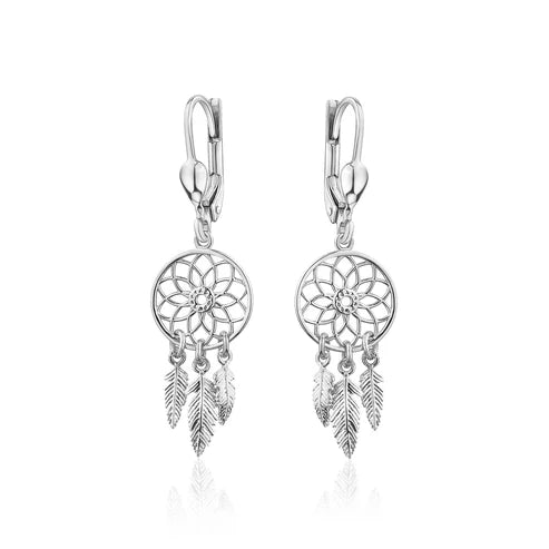 ZS-4714 925 Dreamcatcher Earrings