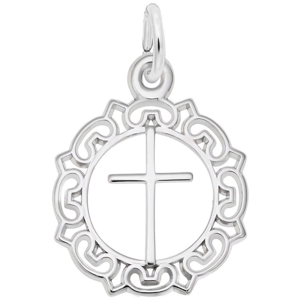 0756 925 Fancy Edge Circle Pendant