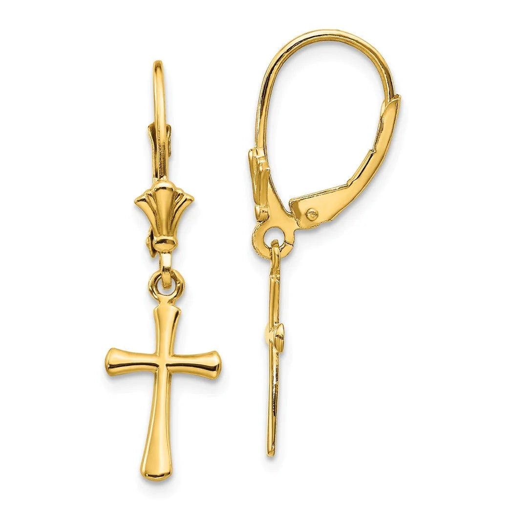 10Ky Cross Earrings w/ ZVP-021