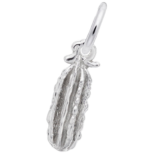 2398- 925 Rhodium plated Pickle charm