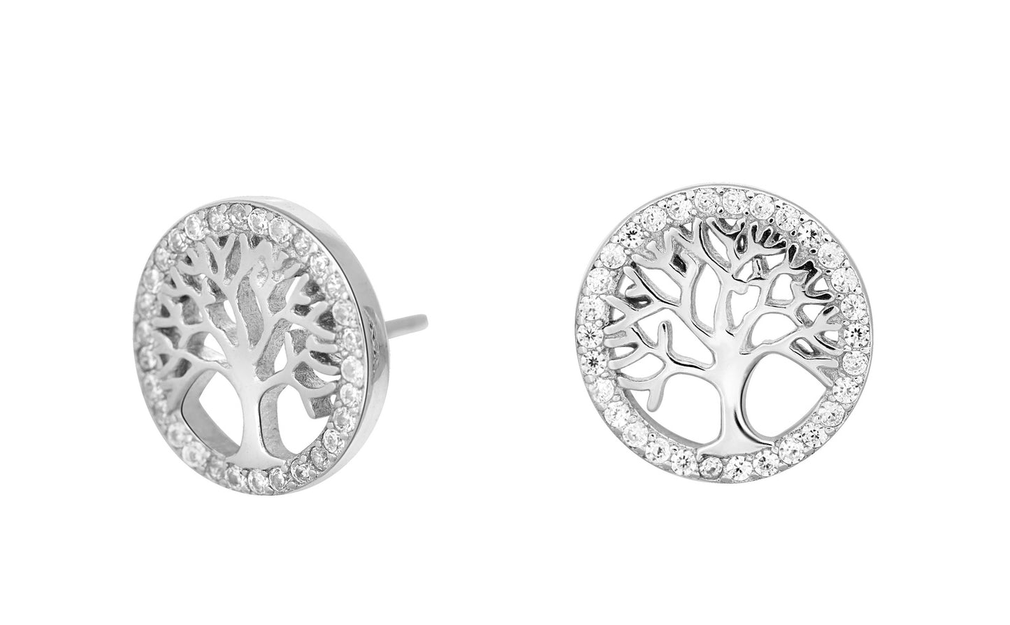 Rhodium-plated silver ear studs CAIANOR 30451650900
