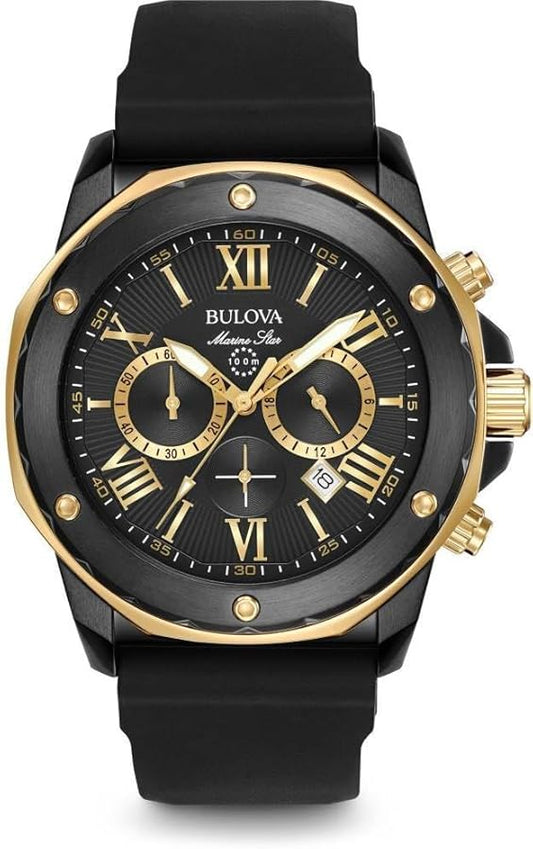 Mens Bulova Marine Star Gold-tone