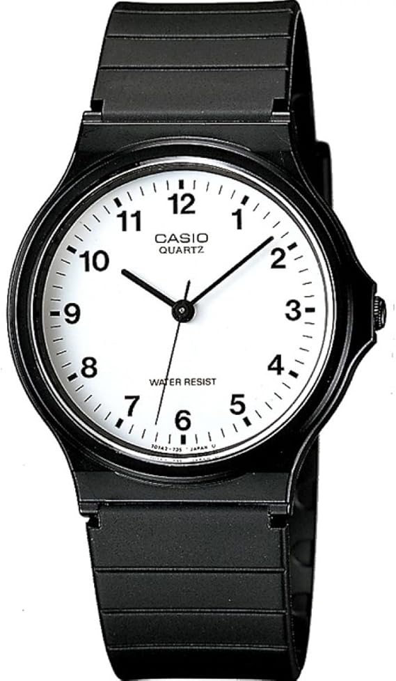 MQ-24-7B2LCF Casio Small Analog Black rubber band