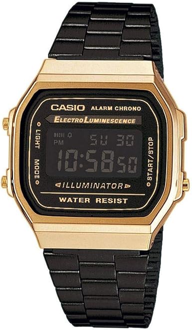 A168WEGB1BVT Casio Black/Gold Vintage Digital