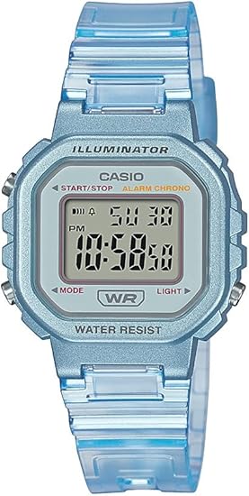 LA-20WHS-2ACF Casio Illuminator Clear Blue Digital
