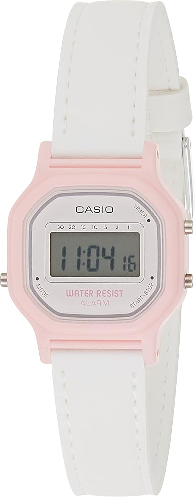 LA-11WL-4ACF Casio Pink and White Digital Watch