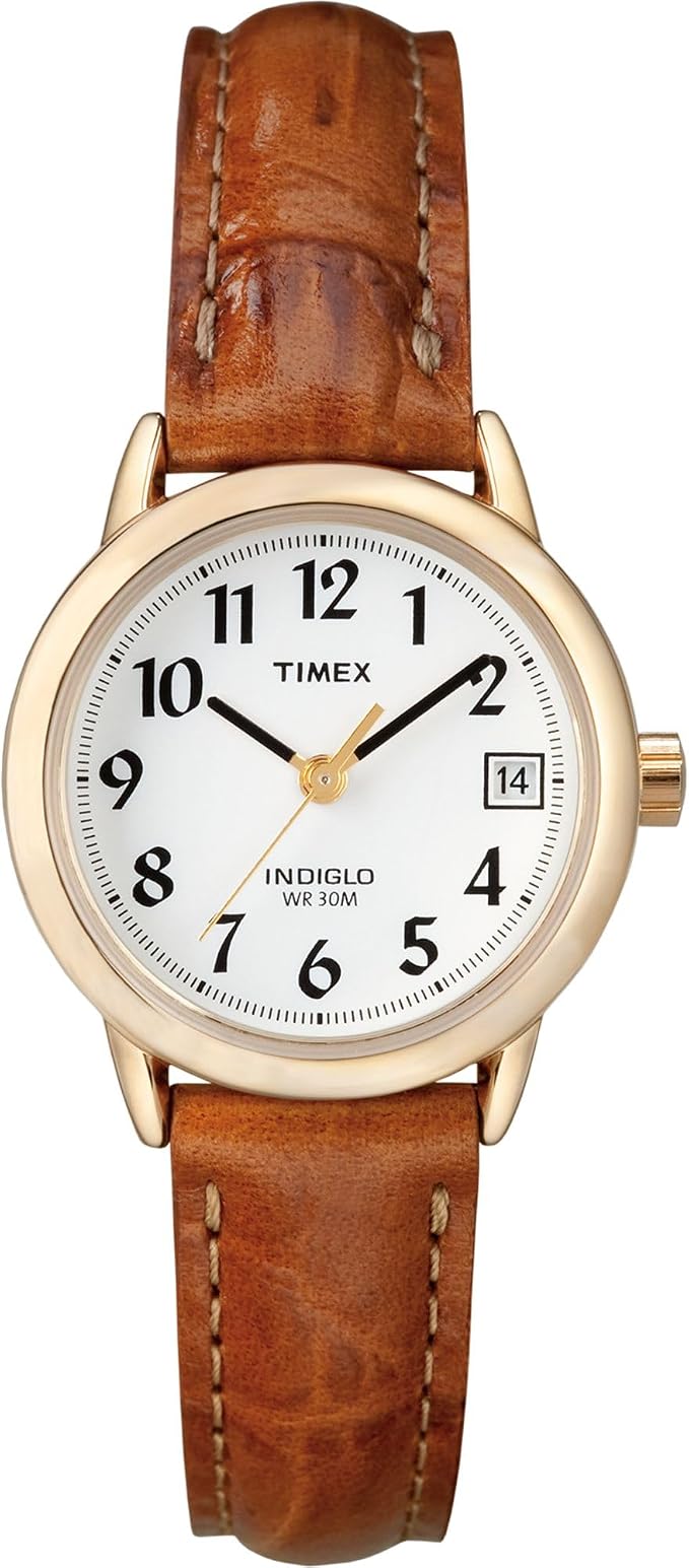 Timex Women's Easy Reader Date Leather Strap 25mm Watch