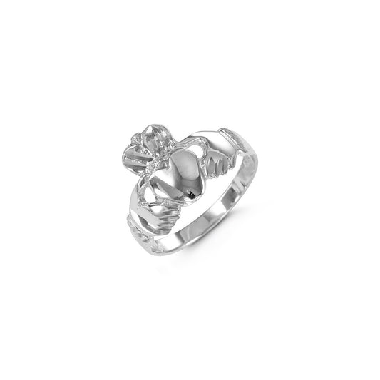 7853- 10K WG Claddagh Ring