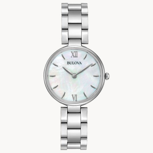 Bulova Ladies Silvertone Mother of Pearl