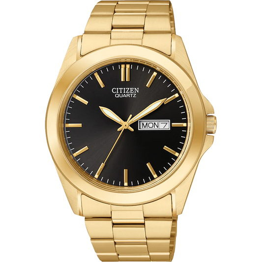 BF0582-51F Citizen Quartz Watch Gold Tone with Black Dial
