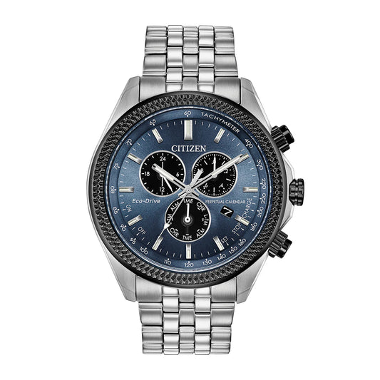 Citizen Eco-Drive Mens Blue Dial Crono