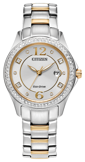 FE1146-71A Citizen Eco Drive Watch Two Tone with Crystal Accents