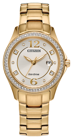 FE1147-79P Citizen Eco Drive Watch Gold Tone and Crystal Accents