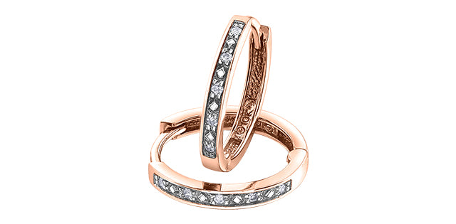 DX386R05 10KR Diamond Hoops .05ctw