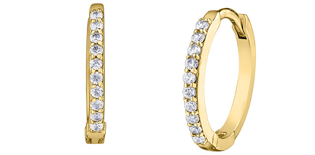 E2168/33-10 10KY Diamond Hoops .33ctw