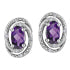 E3064-SS Silver Amethyst .036 Dia Earrings