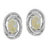 E3064-SS Silver Opal and Diamond Earrings