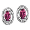 DX634SPT Pink Topaz & diamonds in Sterling Silver