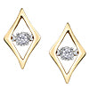 E3439YW/04-10 10k YG + WG Pulse Diamond Earrings