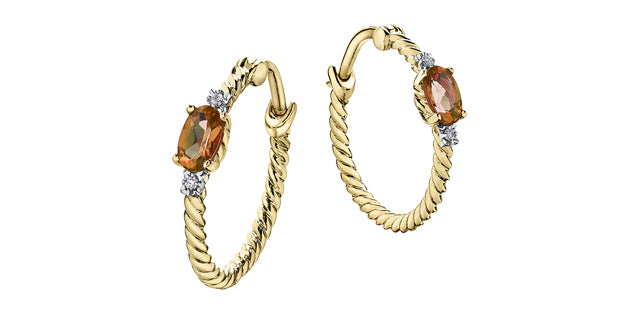 DX753Y 10K Gem Hoops