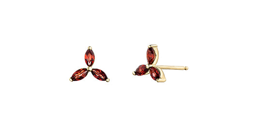 DD7512GAR 10ky Garnet Earrings