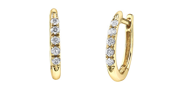 DD7762YG Dia Earr 10ky 0.15tcw