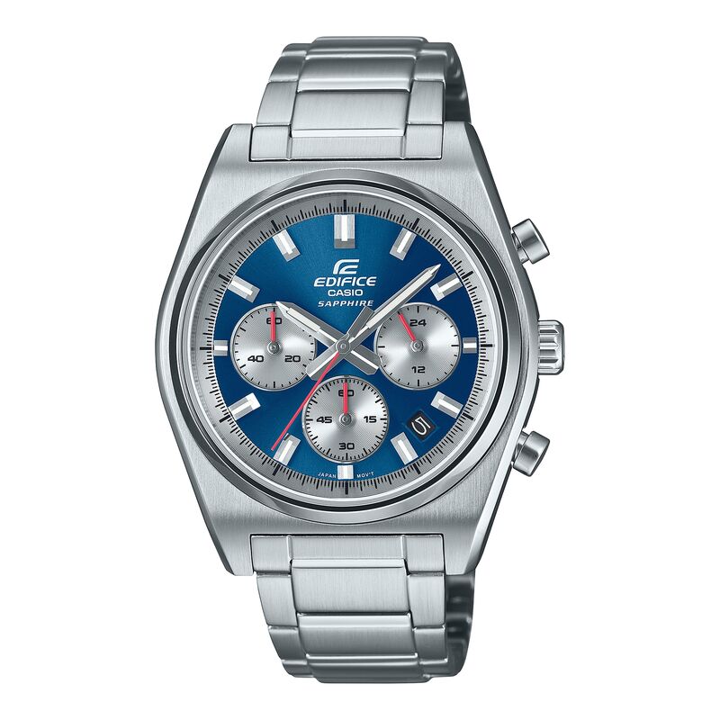 EFB730D-2AV-Silver with Blue Face Casio Edifice
