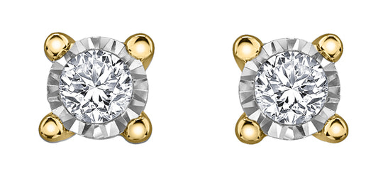 C12 10ky .04ct Diamond Earrings