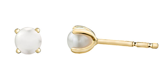 A7 20097 10Ky White Pearl Studs