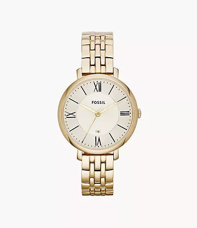 Ladies Fossil Jacqueline Gold-Tone Stainless Steel Watch