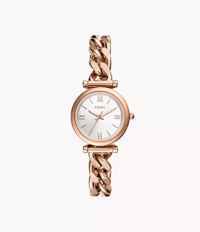 Carlie Three-Hand Rose Gold-Tone Stainless Steel Watch