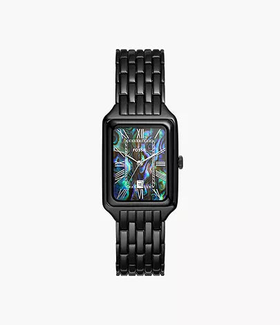 ES5340 Ladies Fossil Matte Black Rectangle Watch