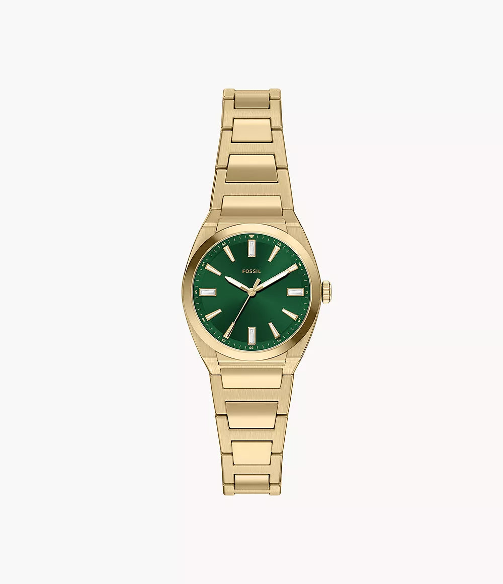 Everett 27 mm Three-Hand Gold-Tone Stainless Steel Watch