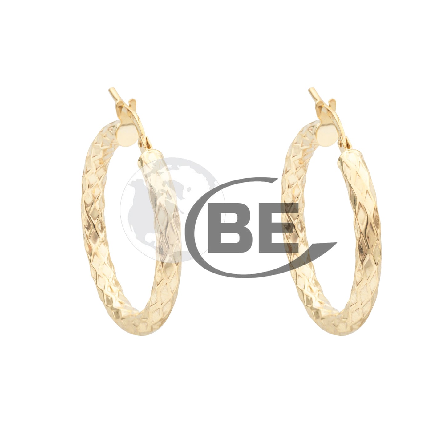 10k YG 20mm Twist Hoops