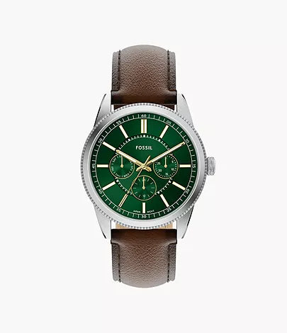 Pearson Multifunction Brown Leather Watch