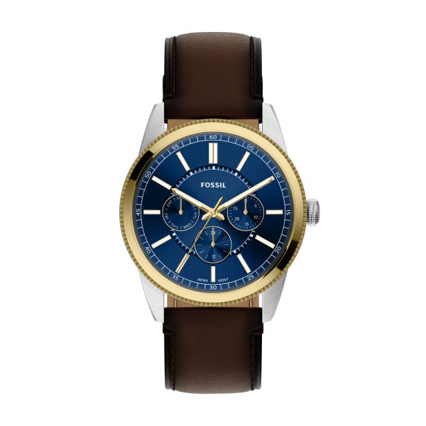FS6195 Blue Dial with Brown Leather Fossil Watch
