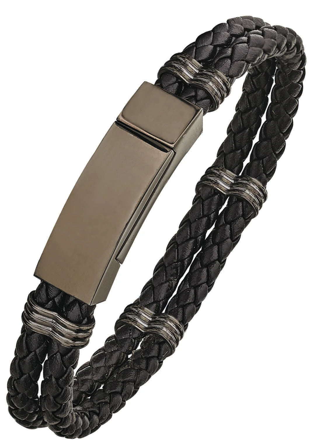 Black Leather Bracelet LB711