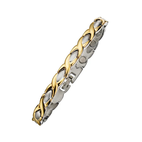 Steel Magnetic Bracelet MSB661 Gold tone