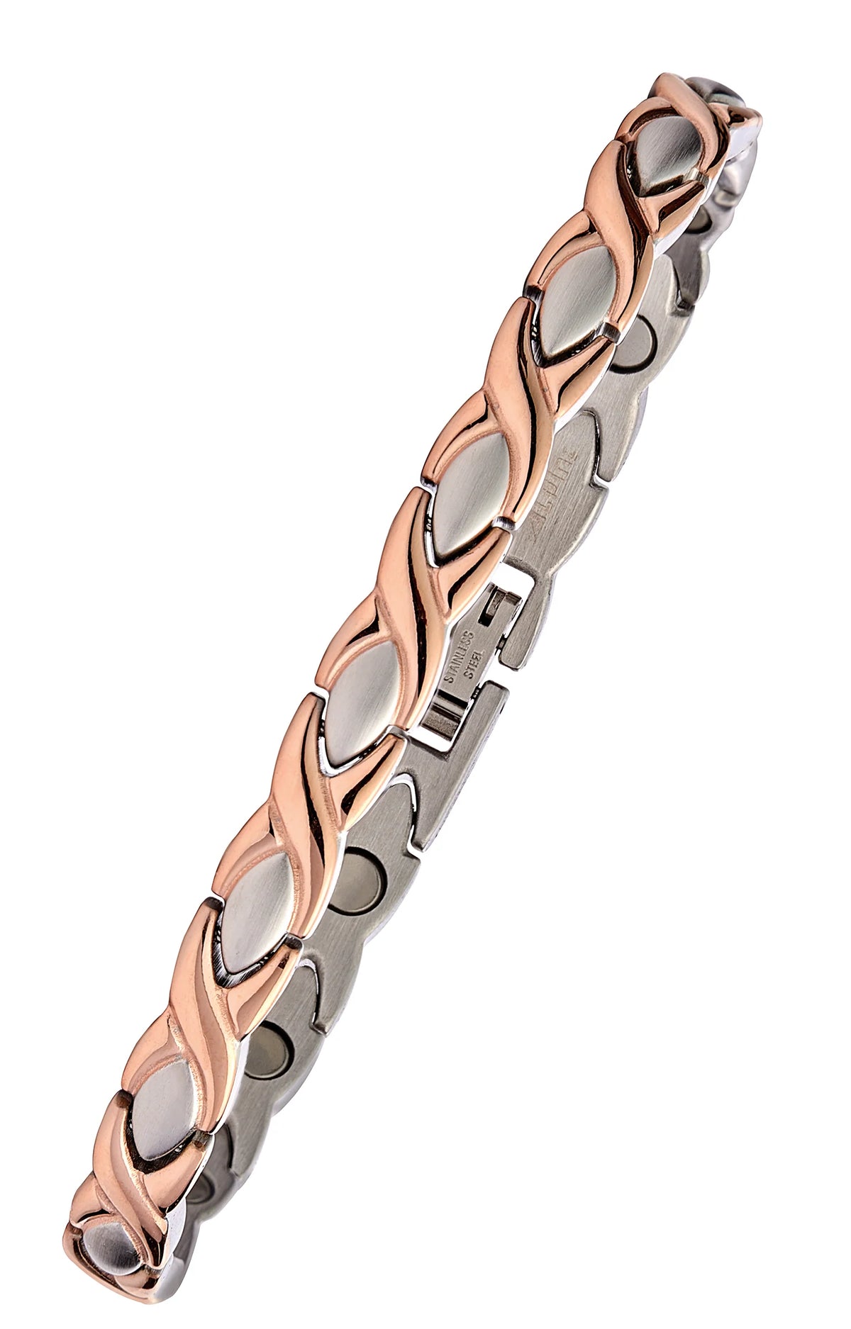 MSB699 Steel Magnetic Bracelet Rose Coloured