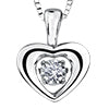 LT27076WC-10 10k WG Diamond Heart Pulse Necklace